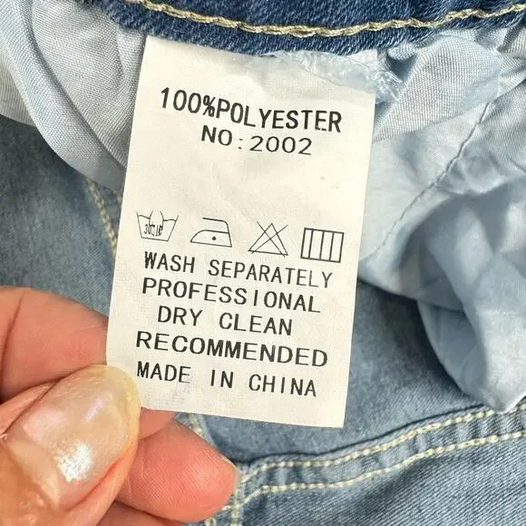 NEW XPlusWear Layered Bell Bottom Stretch Jeans High Waist 70s Style Size Large - Picture 8 of 11